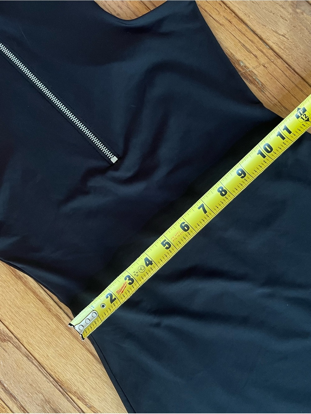 Meshki Fiona Black Sleeveless Zip Front Mini Dress - Picture 9 of 13
